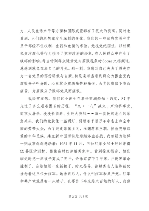 建党八十七周年党员思想汇报 (4).docx