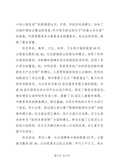 委员会常务委员会提案工作汇报.docx