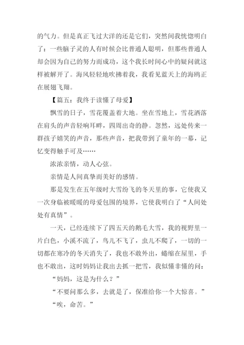 我终于读懂了母爱作文.docx