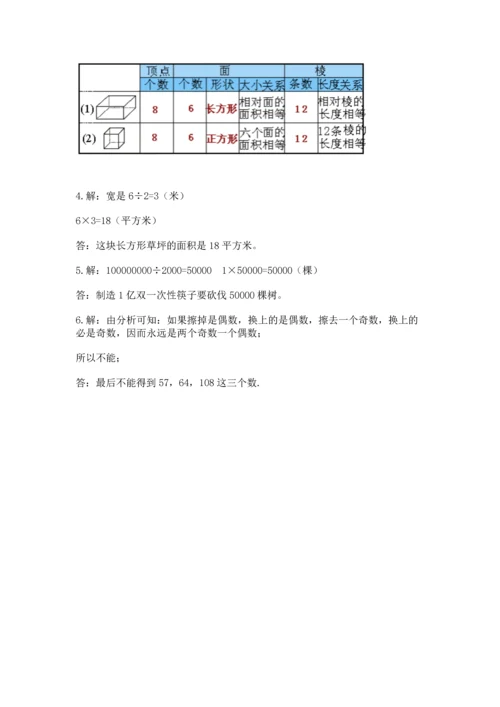 人教版五年级下册数学期中测试卷含答案（精练）.docx