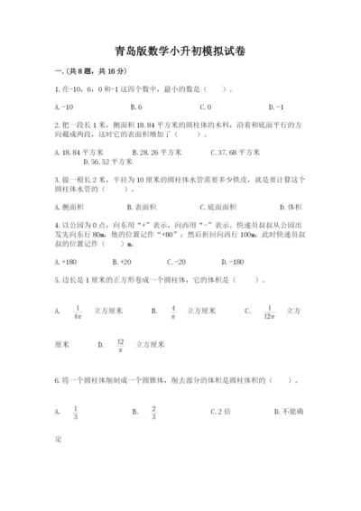 青岛版数学小升初模拟试卷及参考答案【培优b卷】.docx