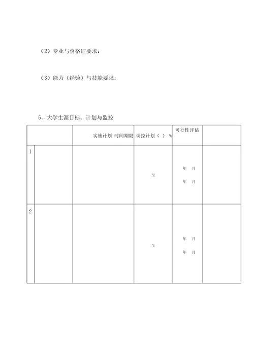 个人职业生涯规划报告