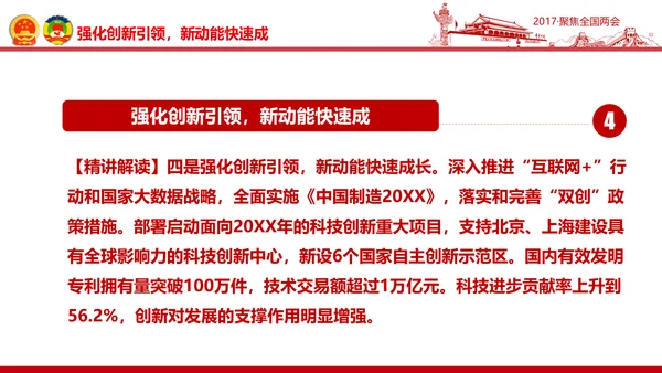 党政大气关注民生聚焦两会党课培训PPT