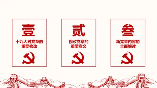 学习解读党的章程十九大新党章PPT微党课