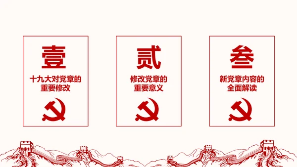 学习解读党的章程十九大新党章PPT微党课