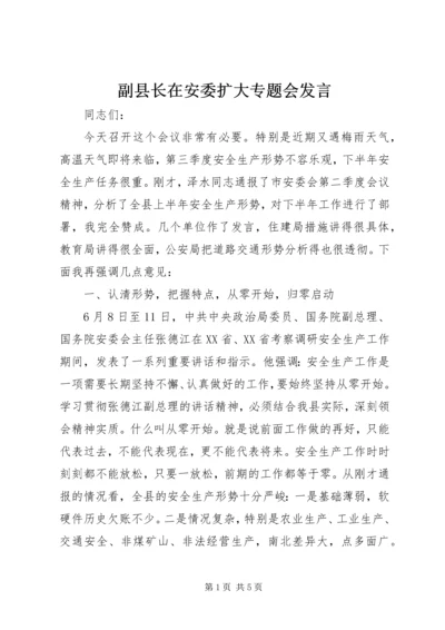 副县长在安委扩大专题会发言.docx