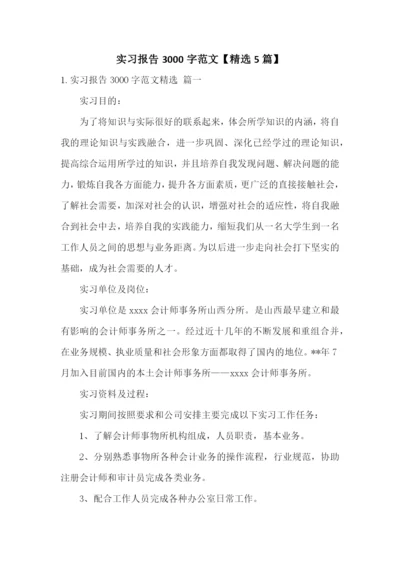 实习报告3000字范文【精选5篇】.docx