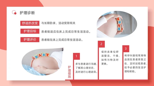 红色简约妊娠孕妇剧吐护理PPT