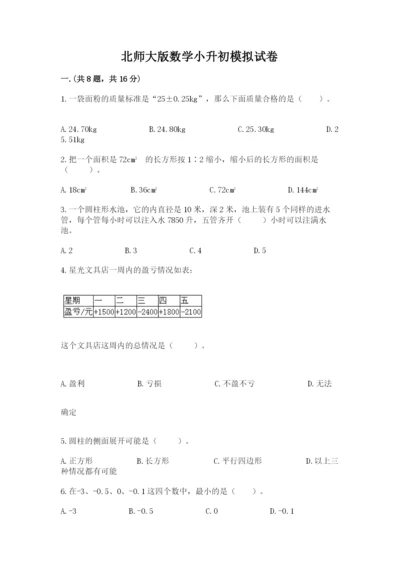 北师大版数学小升初模拟试卷精品（名师系列）.docx