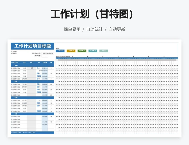 工作计划（甘特图）