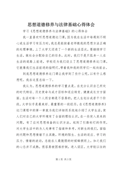 思想道德修养与法律基础心得体会 (2).docx