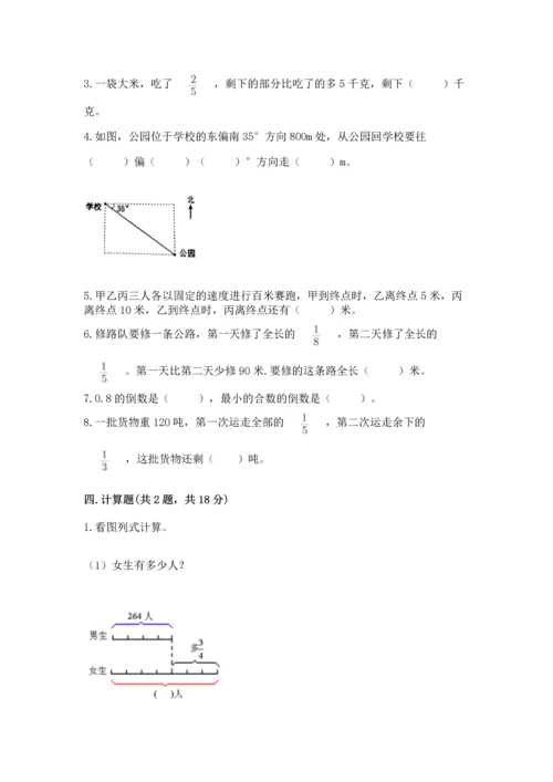 人教版六年级上册数学期中测试卷精品【b卷】.docx