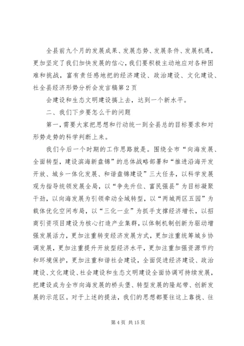 全县经济形势分析会发言稿.docx