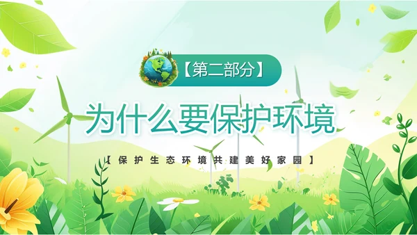 塑料污染保护地球环保PPT模板