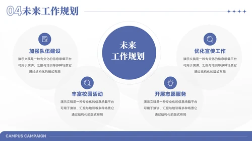 简约风竞选学生会主席PPT模板
