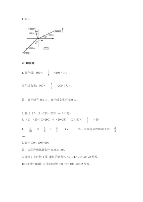 小学数学六年级上册期末测试卷（考试直接用）word版.docx