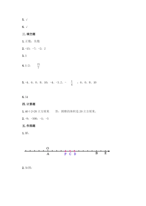 人教版六年级下册数学期末测试卷及答案(必刷).docx