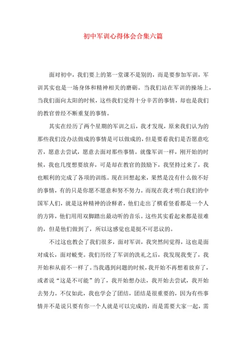 初中军训心得体会合集六篇（三）.docx