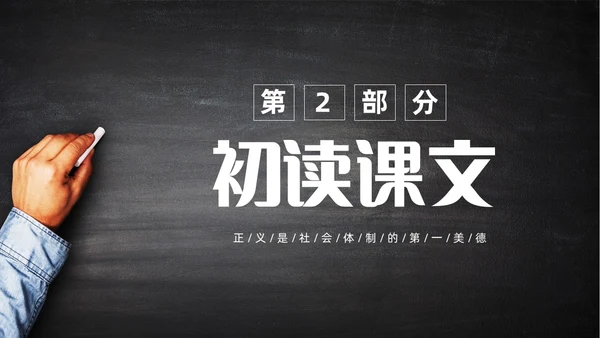 简约黑板风高中课件人应当坚持正义课件