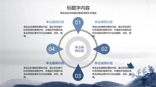 精美青花瓷水墨中国风ppt动态模板