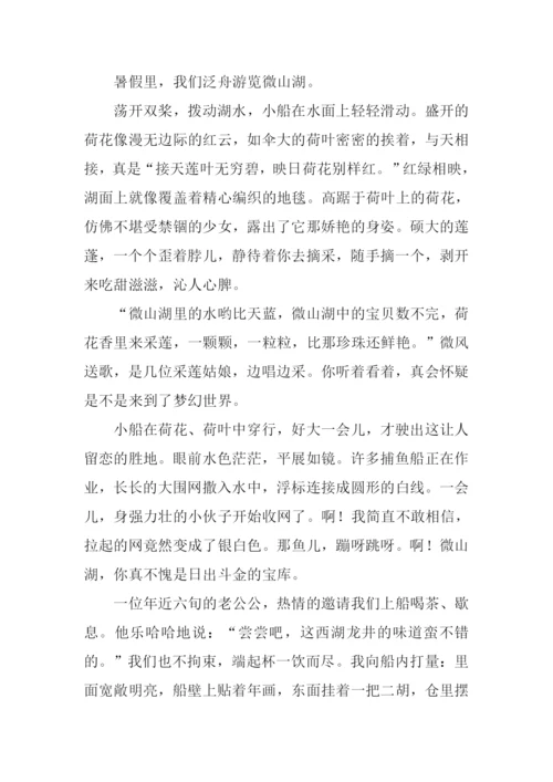 微山湖游记作文.docx