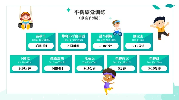 绿色绿叶小清新教育家庭中的感觉统合训练PPT课件教师培训