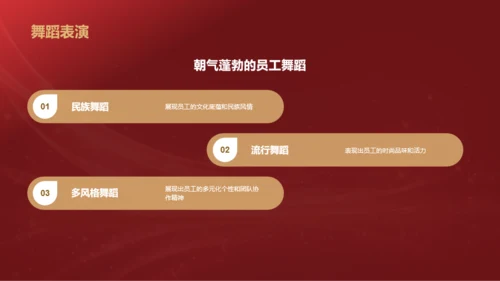 红色奢华时尚企业年会节目介绍PPT