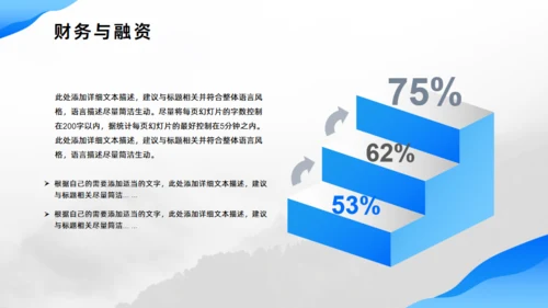 流体渐变蓝色项目商业计划书通用PPT模板