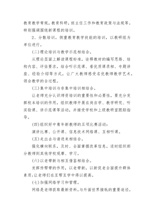 教师培训计划书.docx