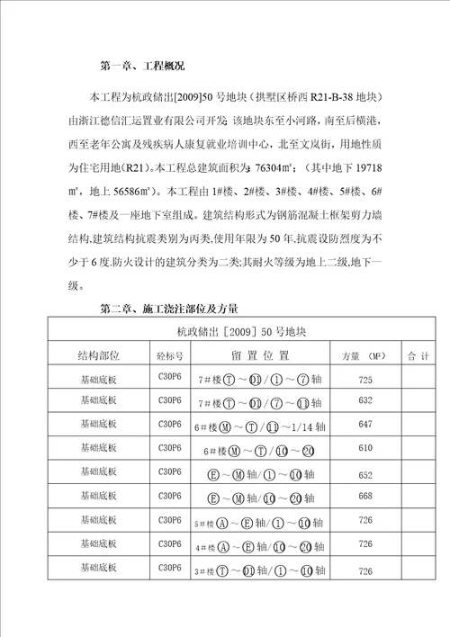 混凝土浇筑夜间连续施工方案16页