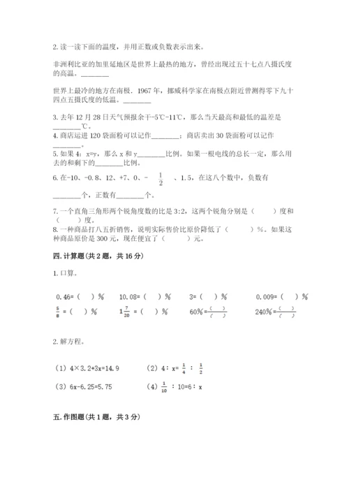 北师大版小学六年级下册数学期末检测试题（精华版）.docx