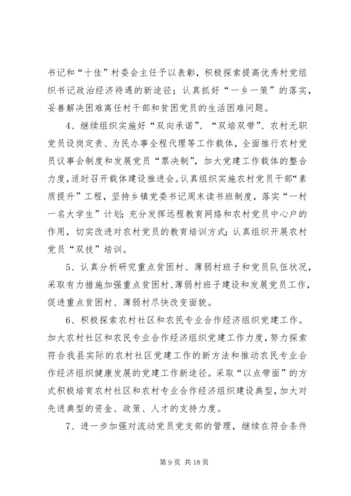 县委书记在全县农村基层组织建设工作会议上的讲话.docx
