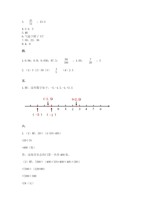 人教版六年级数学小升初试卷含答案【典型题】.docx