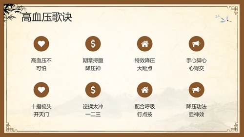 棕色复古中医经络养生PPT模板宣传PPT动态PPT