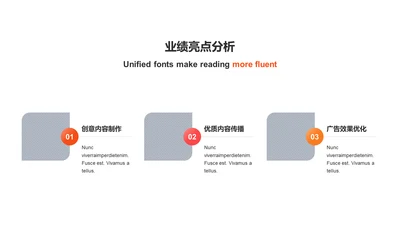 多色扁平业绩亮点