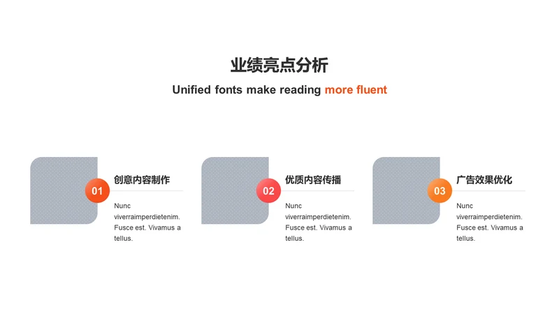 多色扁平业绩亮点