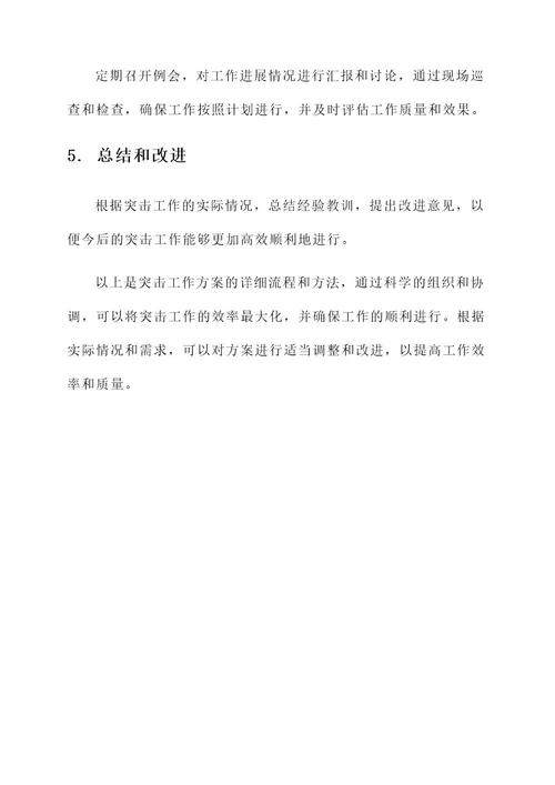 突击工作方案