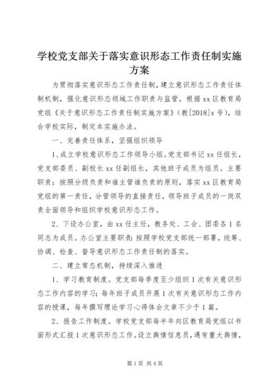 学校党支部关于落实意识形态工作责任制实施方案 (2).docx