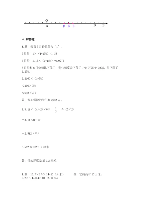 沁水县六年级下册数学期末测试卷精品带答案.docx