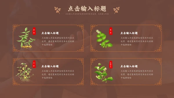 褐色传统中医药文化介绍培训PPT模板