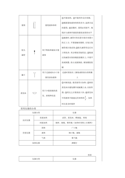【轻松备课】人教版化学九年级上册第一单元课题3 走进化学实验室 教学详案