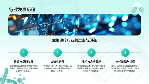 绿色简约风生物医疗创新技术培训PPT模板