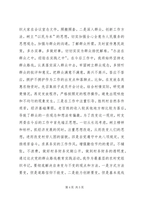 村党支部书记四风整治个人对照检查材料.docx