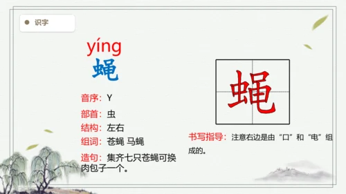 【2024秋季学期教材】语文四上6.夜间飞行的秘密 生字识记课件