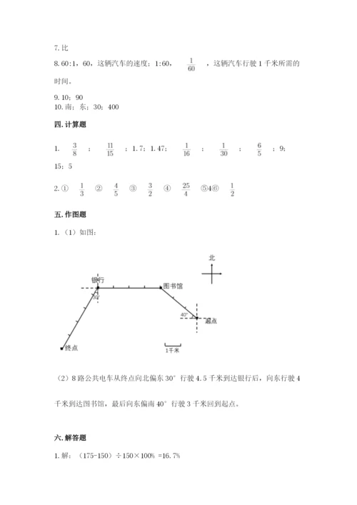 2022六年级上册数学期末考试试卷精品【易错题】.docx