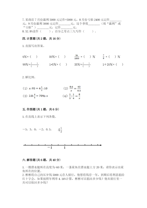 北京版小学六年级下册数学期末综合素养测试卷（黄金题型）.docx