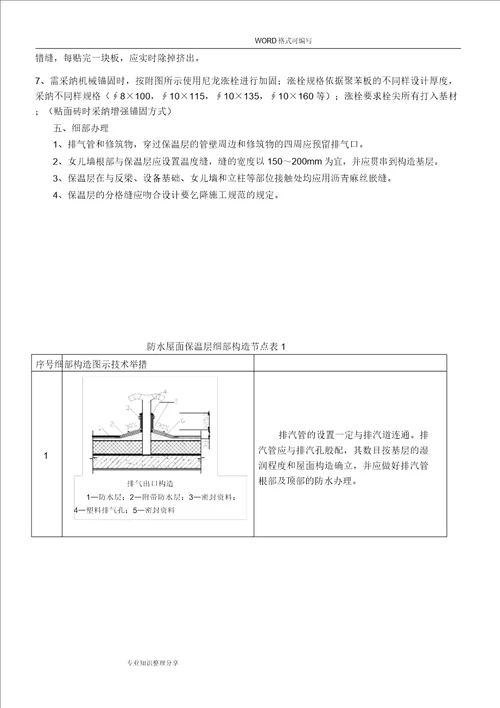 屋面防水保温施工组织方案