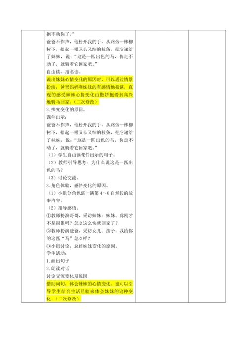 【大单元】7《一匹出色的马》第二课时 教学设计