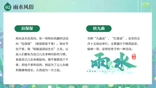雨水节气春雨发芽背景通用PPT模板