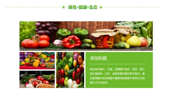 绿色有机生态农业招商农产品展示PPT模板